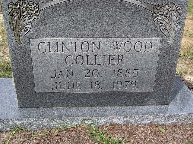 Headstone for Collier, Clinton Wood